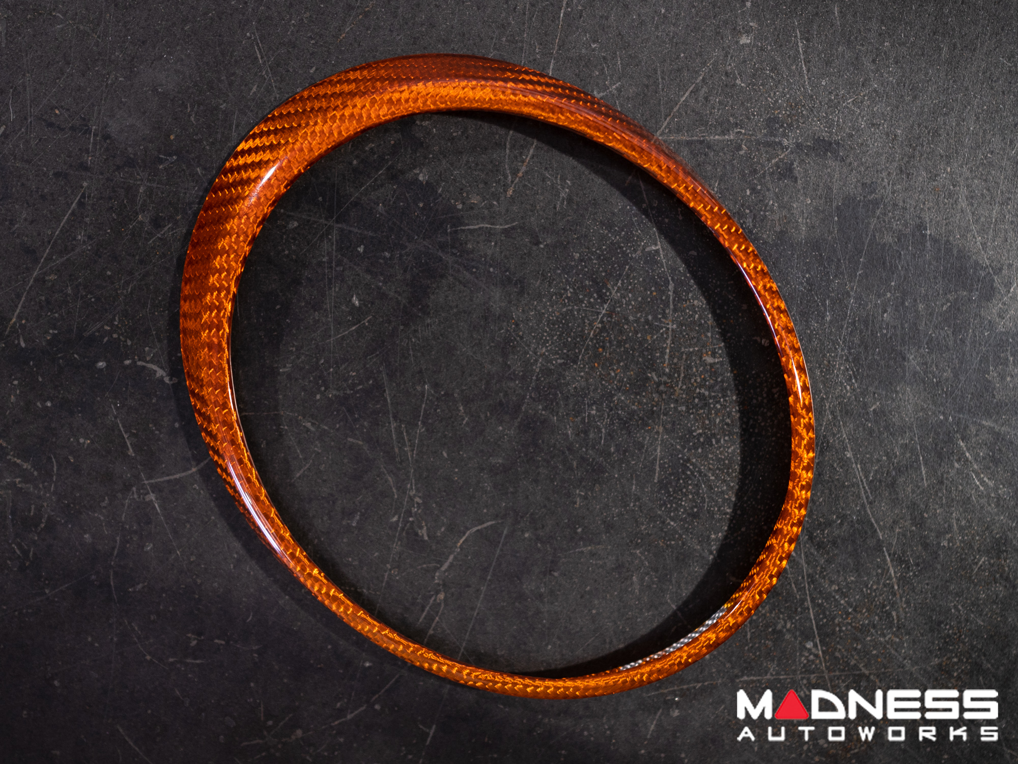 Jaguar F-TYPE Interior Trim - Carbon Fiber - Instrument Cluster Trim Rings - Orange Candy